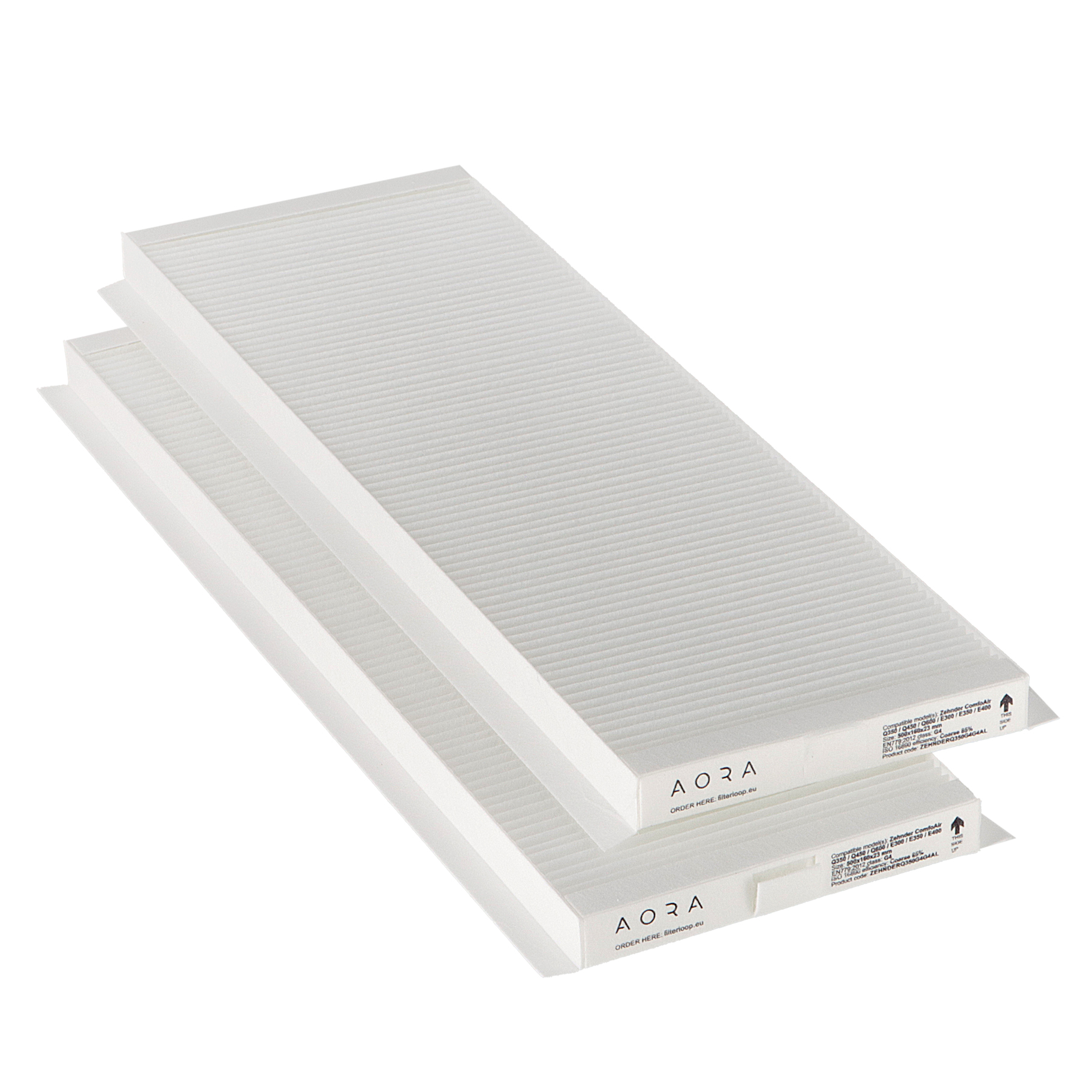 Zehnder ComfoAir Q350 - Q450 - Q600 - E350 filter set G4+G4 (original) 500x160x23
