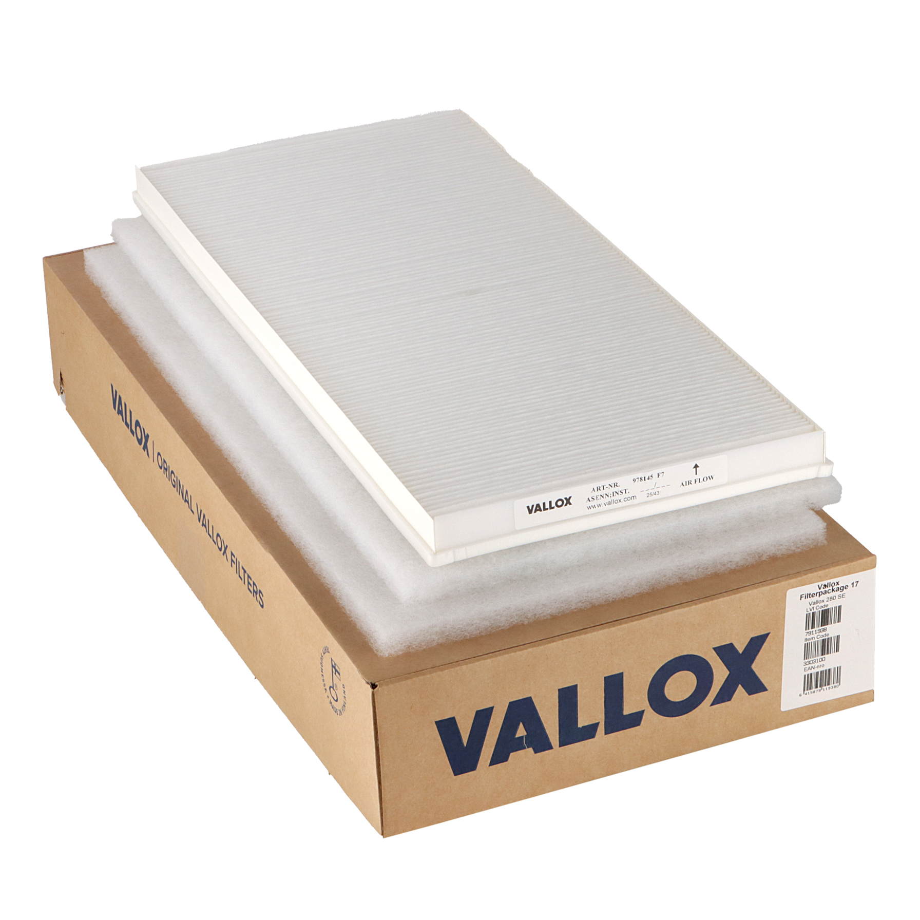 Vallox 280 SE filter set No. 17 G4+G4+F7 (original)
