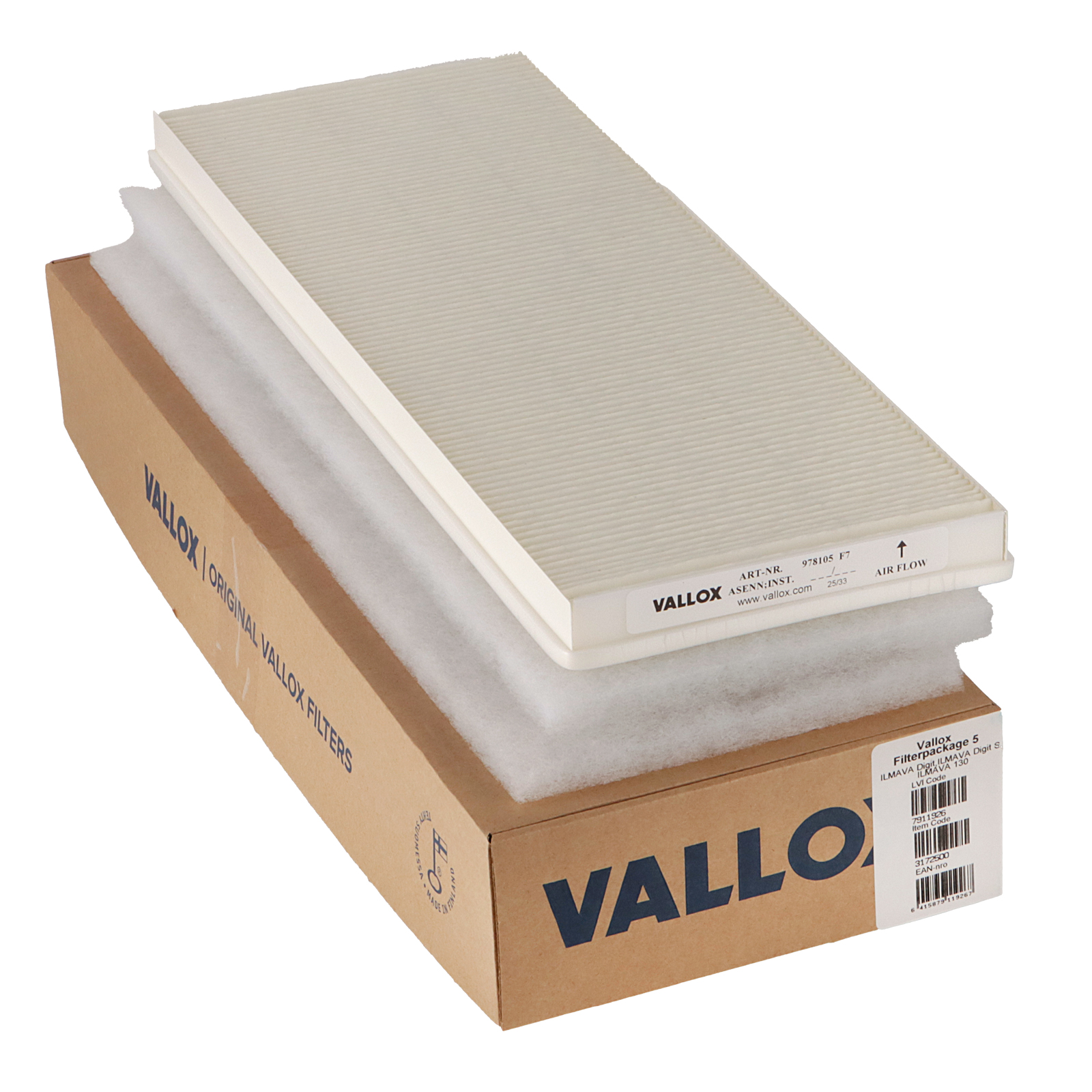 Vallox ILMAVA Digit - Digit S - 130 filter set No. 5 G4+G4+F7 (original)