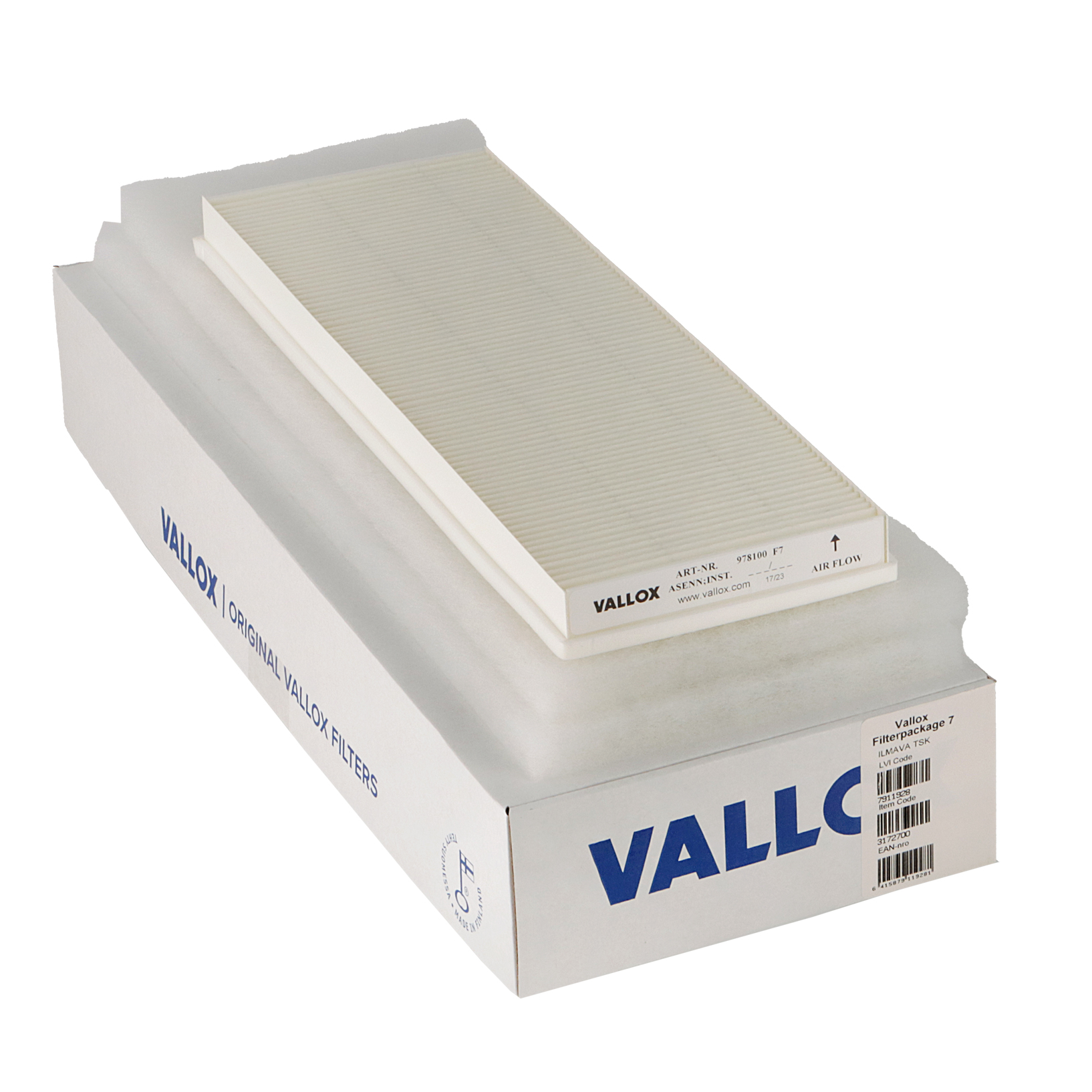 Vallox ILMAVA TSK filter set No. 7 G4+G4+F7 (original)