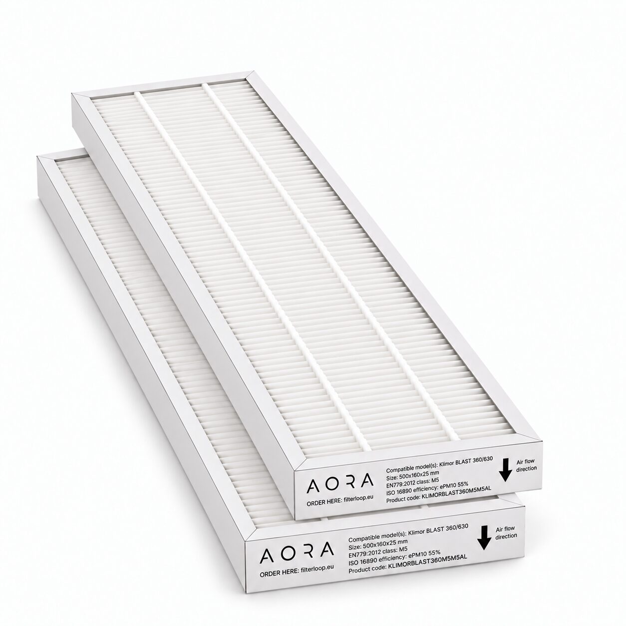 Klimor BLAST 360 / 630 filter set M5+M5 (house brand) 500x160x25